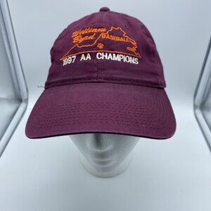 William Byrd Baseball State Champions 1997 Maroon Hat Cap Adjustable Strap-back